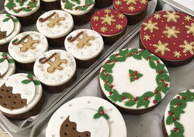 Towbury Court Fine Foods decorated Christmas Cakes